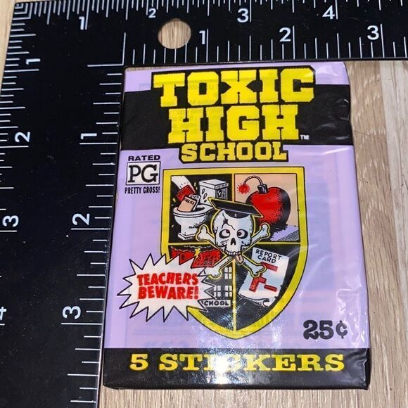 Vintage stickers Toxic High School 90s Topps Sticker Trading Cards Monster high - Picture 3 of 4